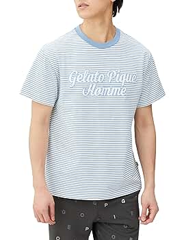 Amazon | [ジェラート ピケ] HOMMEチェーンステッチロゴボーダー